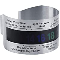YFOX Termómetro de vino de acero inoxidable-sensor de temperatura de vino tinto en forma de pulsera-práctico termómetro…